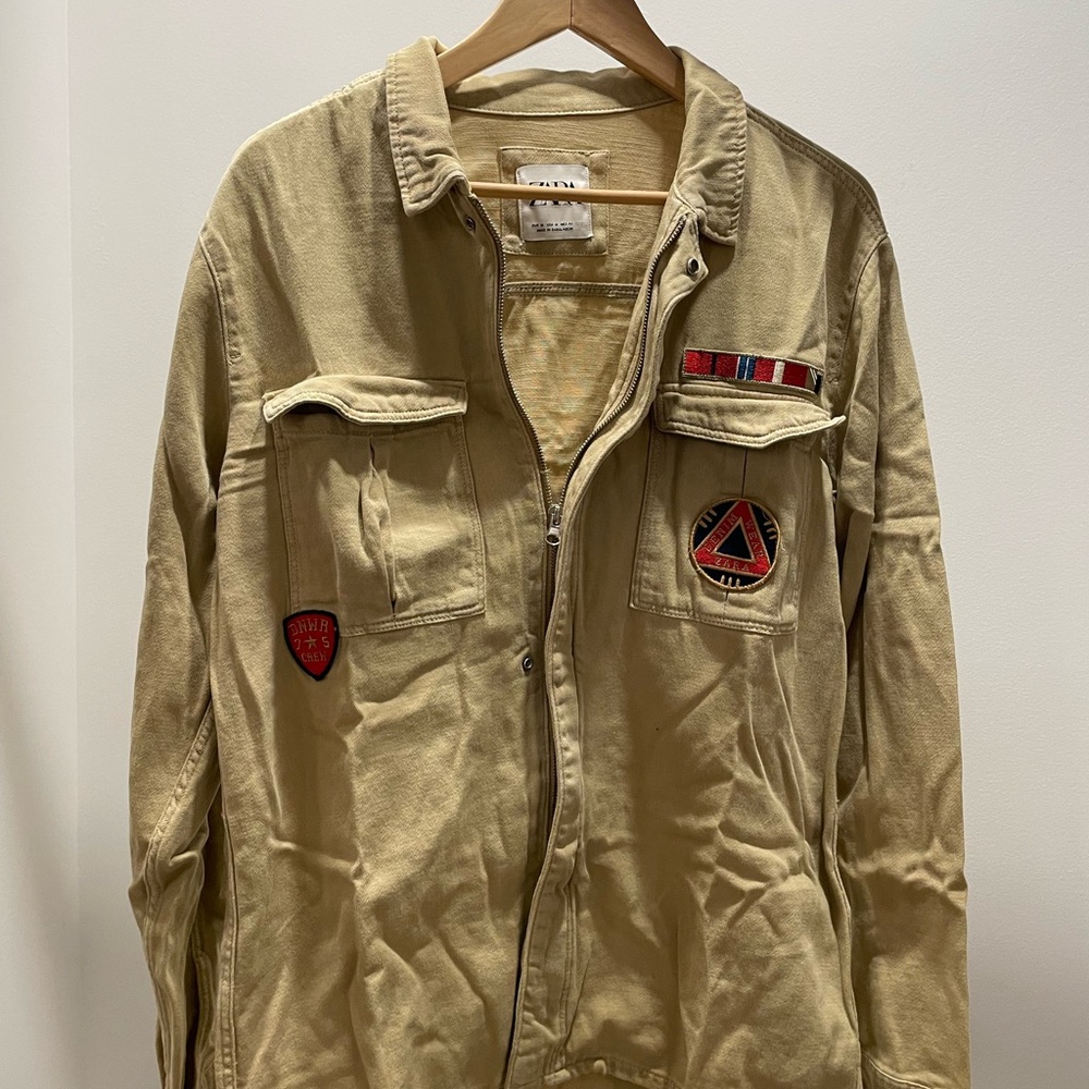 Women's Zara Utility Jacket with Patch Details - never worn